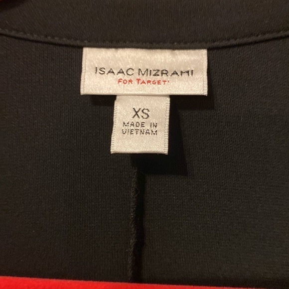 Isaac Mizrahi Black with Blue Trim 3/4 Sleeve Dress NWOT - Picture 6 of 7